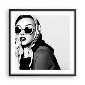 Plakat w czarnej ramie - Pozdrowienia z lat 60. - 50x50 cm