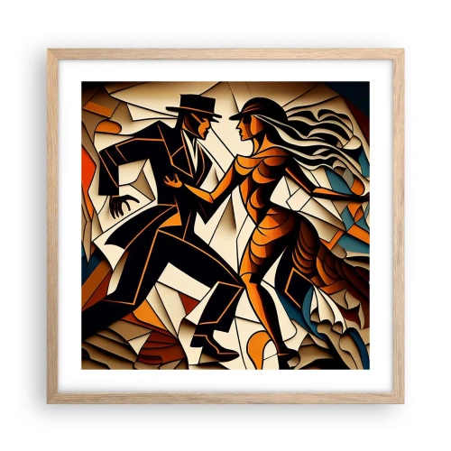 Plakat w ramie jasny dąb - Taniec pasji i namiętności - 50x50 cm