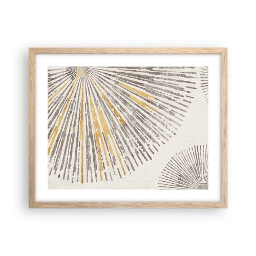 Plakat w ramie jasny dąb - Uroda promienia - 50x40 cm