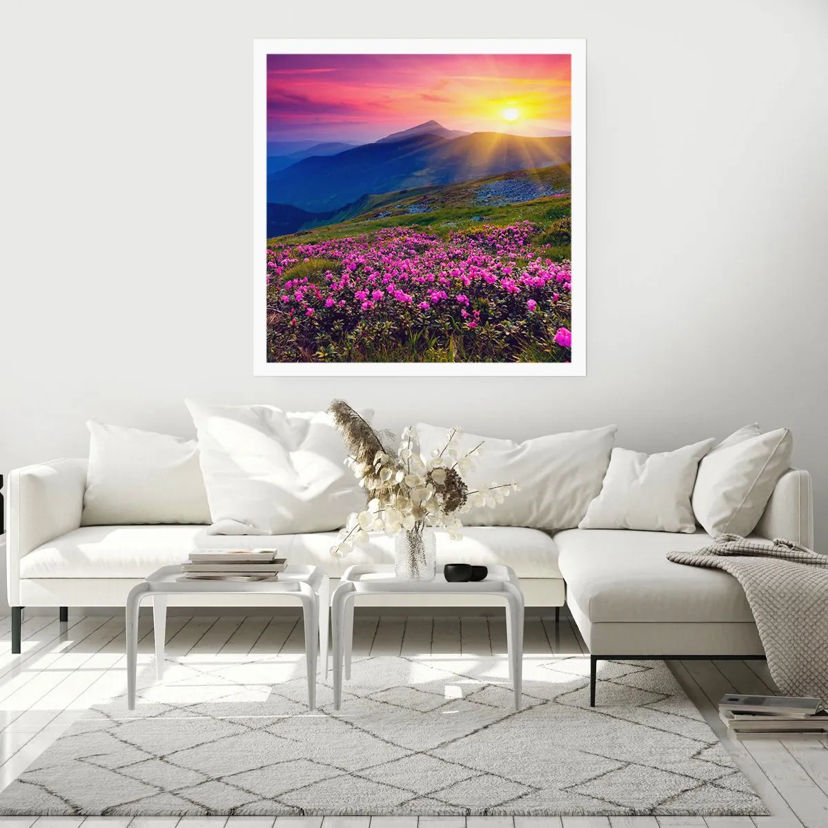 Plakat - … A dokoła pachnie kosodrzewina i wonieją zioła - 60x60 cm