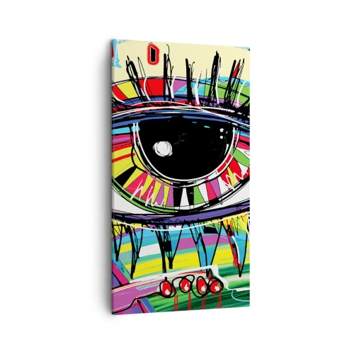 Obraz na płótnie - Kolorowe oko - kolorowa dusza - 45x80 cm