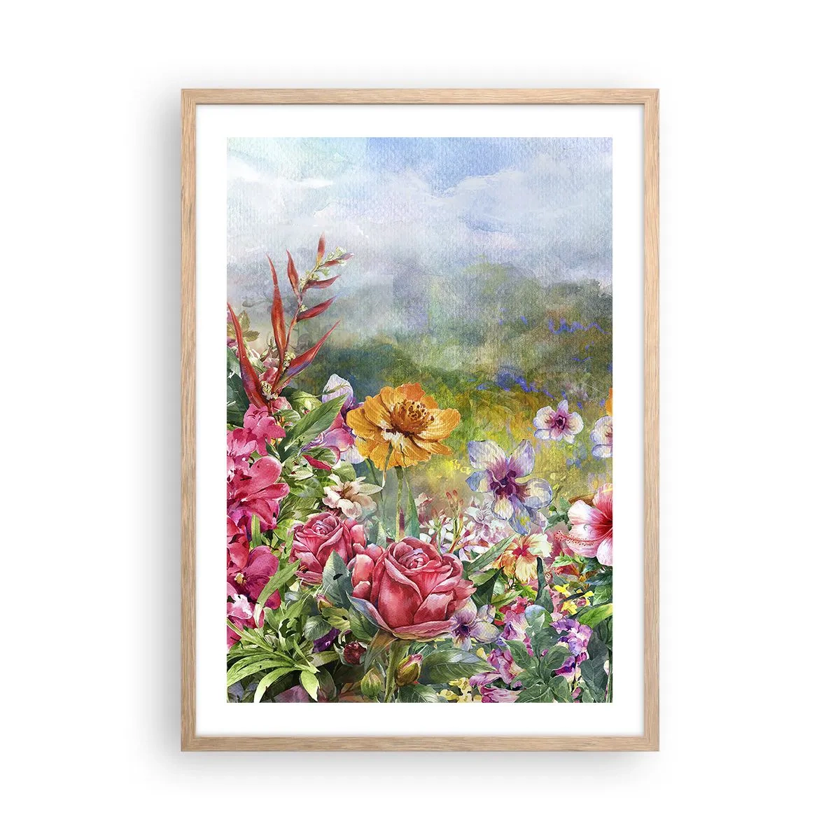 Plakat w ramie jasny dąb - Ogród, który oszalał - 50x70 cm