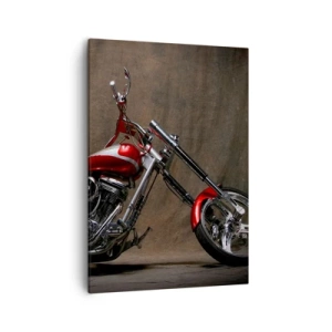 Obraz na płótnie - Czerwono-srebrna piękność - 50x70cm - Czerwono-srebrna piękność - Nowoczesna dekoracja ścienna do salonu, kuchni i sypialni ARTTOR