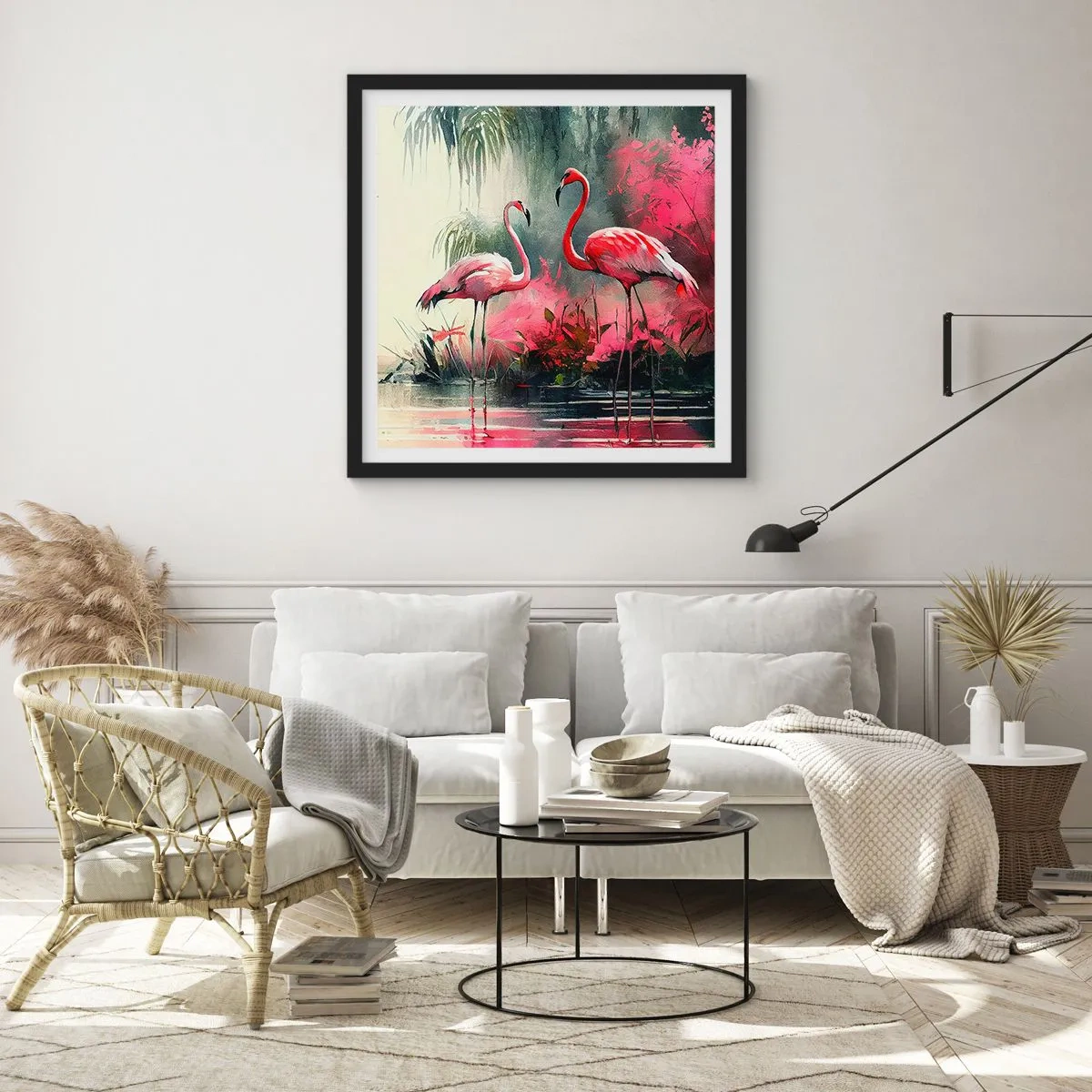 Plakat w czarnej ramie - Lekcja naturalnego wdzięku - 40x40 cm