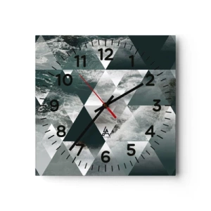 Zegar ścienny - Kryształowa perspektywa - 40x40 cm