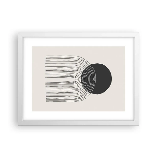 Plakat w białej ramie - Drżenie i pewność - 40x30 cm