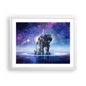 Plakat w białej ramie - Niebo gwiaździste nade mną - 50x40 cm