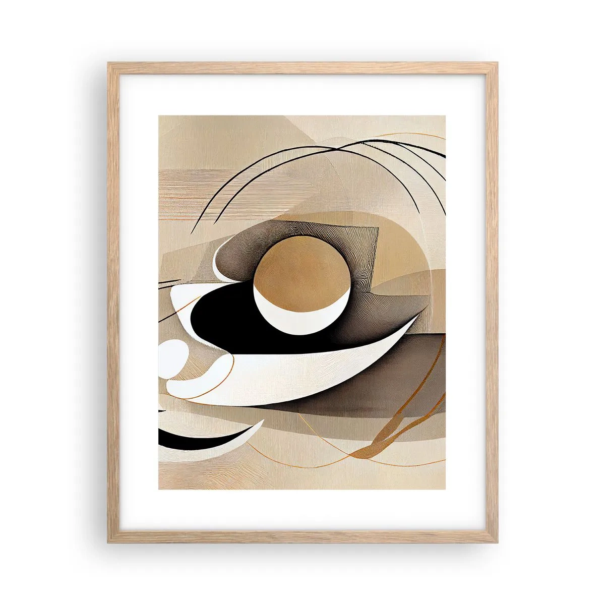 Plakat w ramie jasny dąb - Kompozycja: istota rzeczy - 40x50 cm