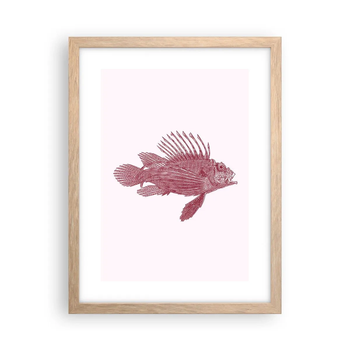 Plakat w ramie jasny dąb - Mieszkanka egzotycznych wód - 30x40 cm
