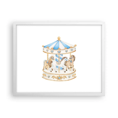 Plakat w białej ramie - Słodkie dzieciństwo - 50x40 cm