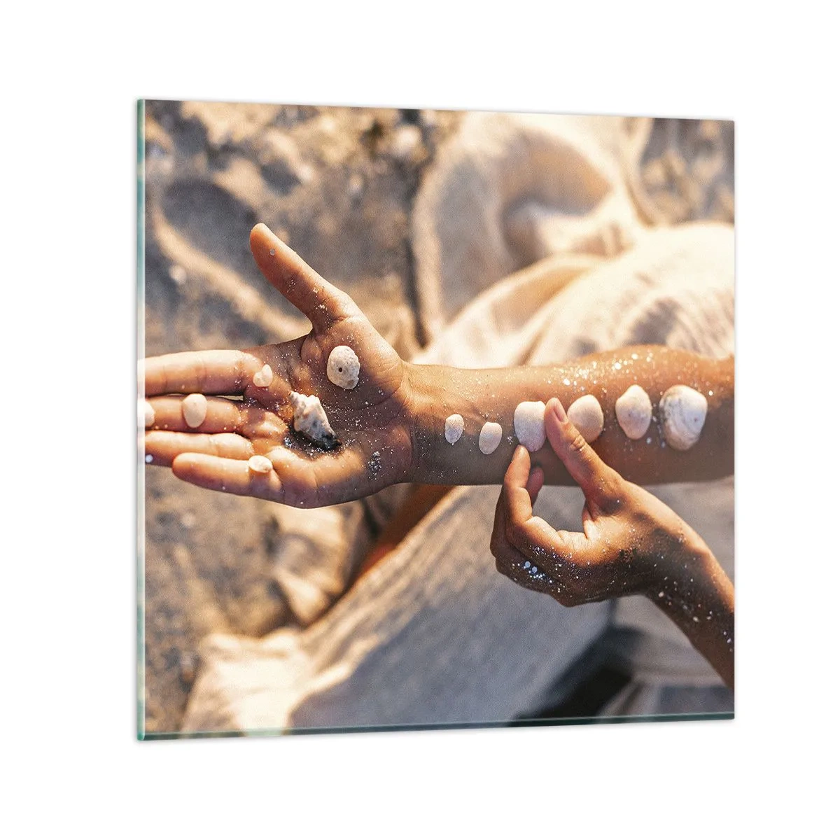 Obraz na szkle - Piękno w zasięgu ręki - 40x40 cm