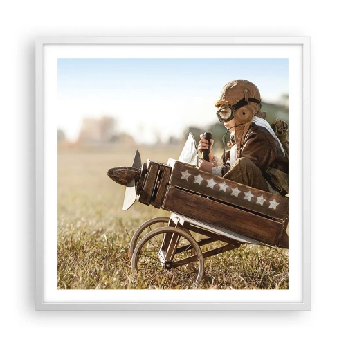 Plakat w białej ramie - Start ku marzeniu - 60x60 cm