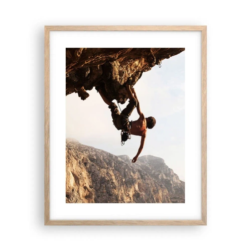 Plakat w ramie jasny dąb - Świat skurczony w garści na obrywie głazu - 40x50 cm