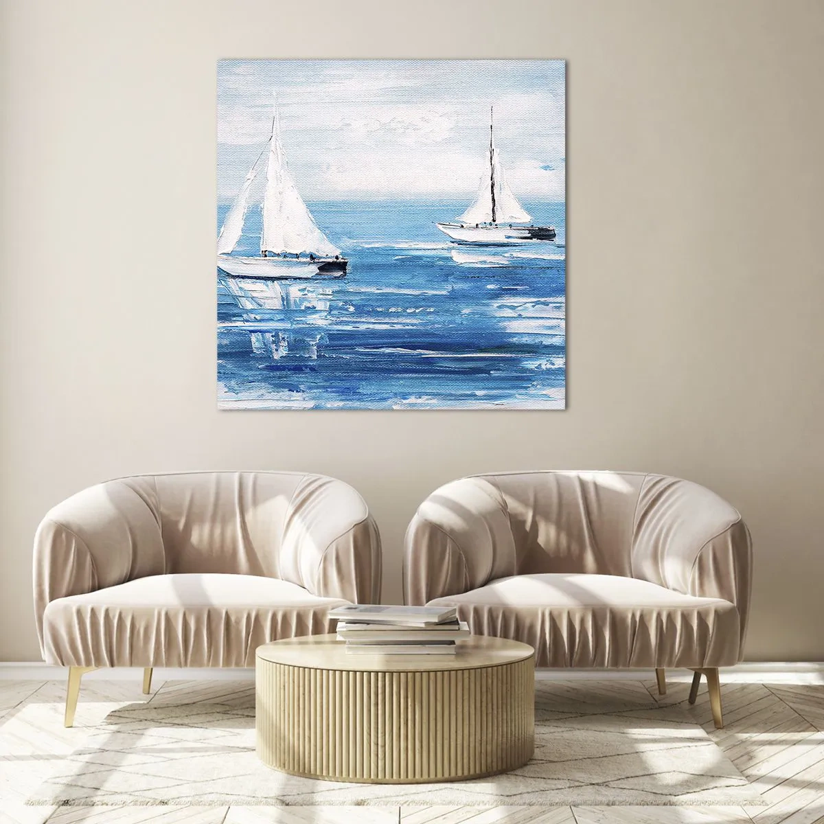 Obraz na szkle - Z przyjacielem u boku - 40x40 cm