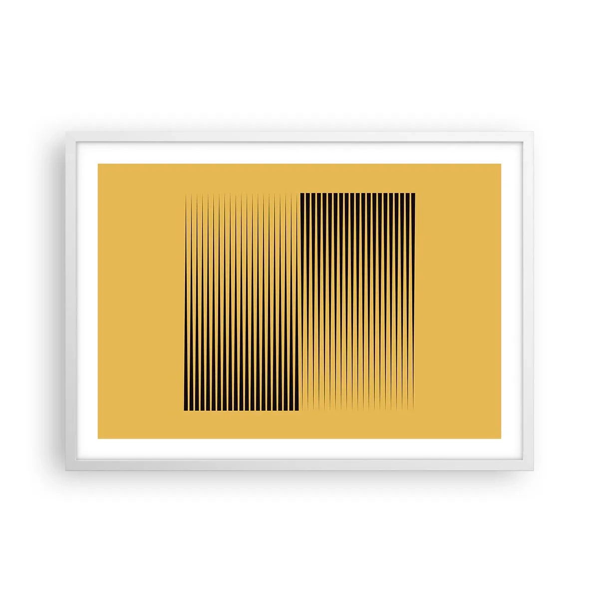 Plakat w białej ramie - Kwadratura przeciwieństw - 70x50 cm