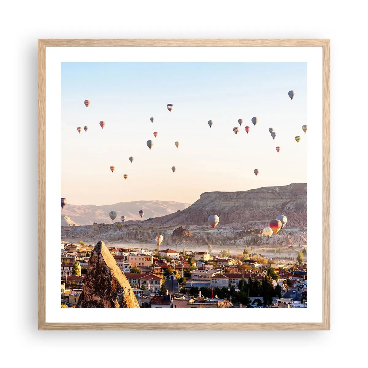 Plakat w ramie jasny dąb - Jak statki na niebie - 60x60 cm