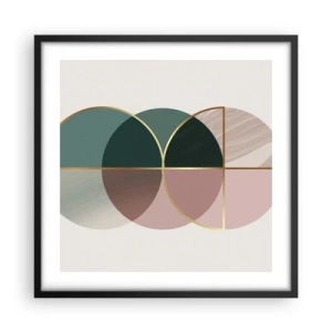 Plakat w czarnej ramie - Koło za kołem… - 50x50 cm