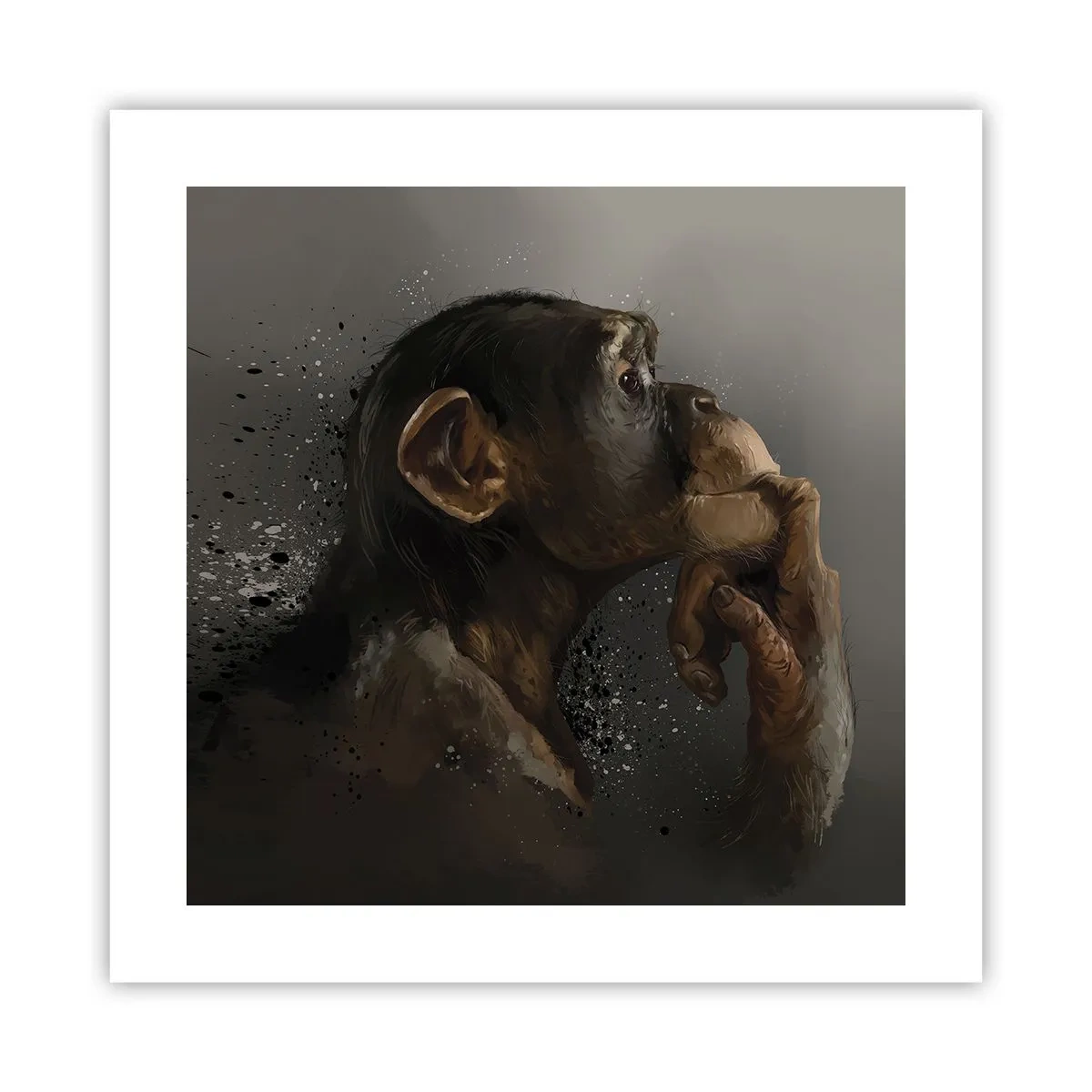 Plakat - Z pewnością myśliciel - 40x40 cm