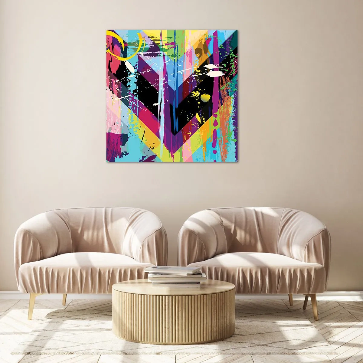 Obraz na szkle - Z góry na dół - 60x60 cm