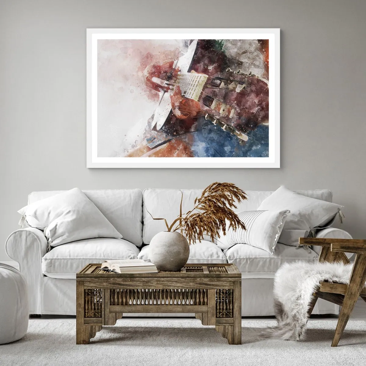 Plakat w białej ramie - I co o tym myślisz? - 30x30 cm