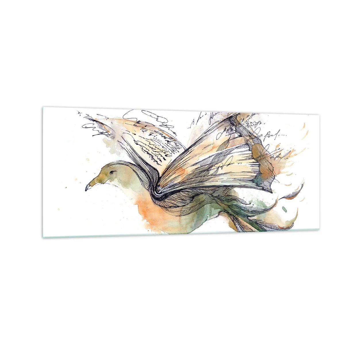 Obraz na szkle - Na skrzydłach poezji - 100x40 cm