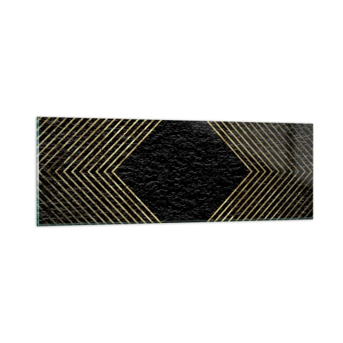 Obraz na szkle - Geometria w stylu glamour - 90x30 cm