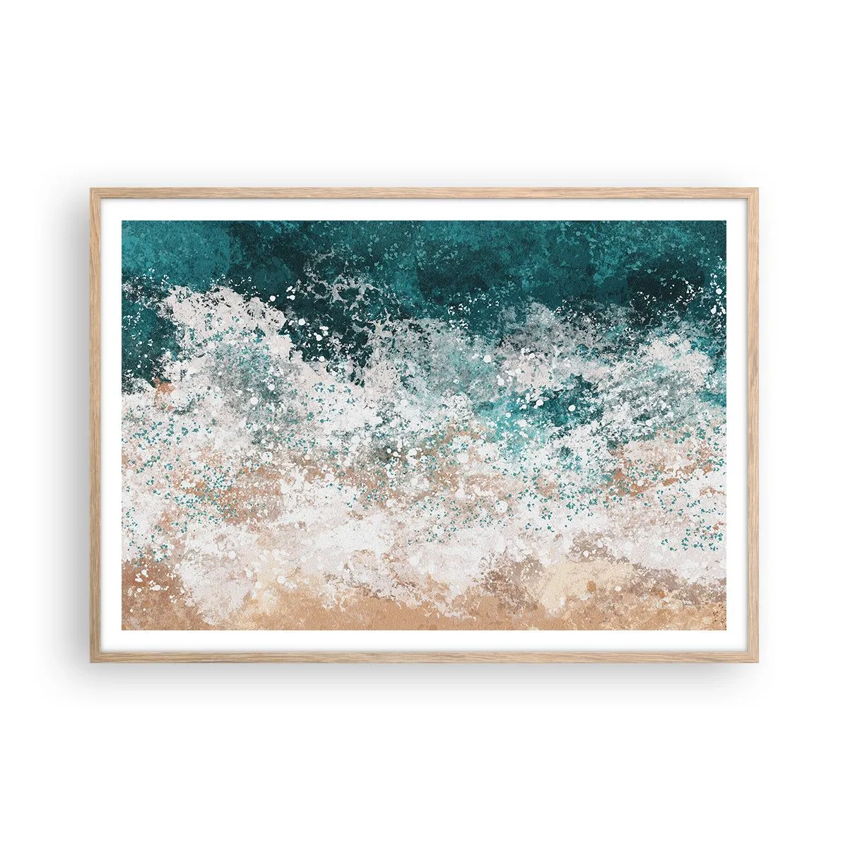 Plakat w ramie jasny dąb - Morskie opowieści - 100x70 cm