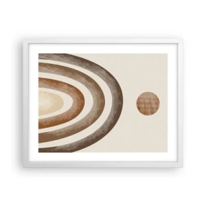 Plakat w białej ramie - W odległej galaktyce - 50x40 cm