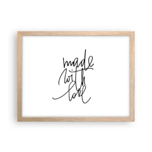 Plakat w ramie jasny dąb - Najlepsza marka - 40x30 cm