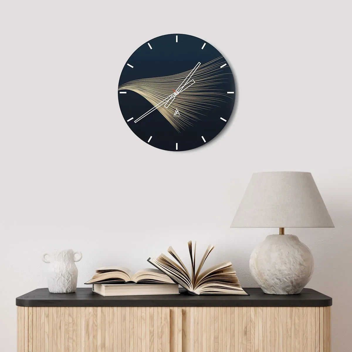 Zegar ścienny - Jak anioła włos - 40x40 cm