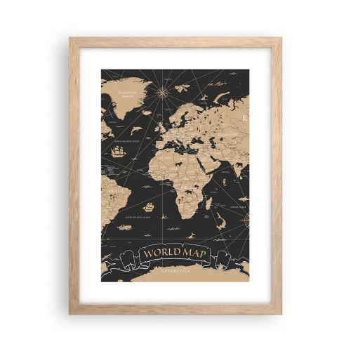 Plakat w ramie jasny dąb - Granice mojego świata - 30x40 cm