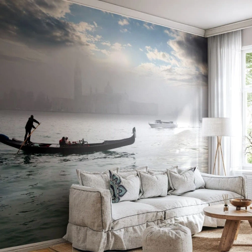 Fototapeta Premium Sand - Bajeczne miasto z wody i mgły - Krajobraz, Miasto, Wenecja - 300x210 cm