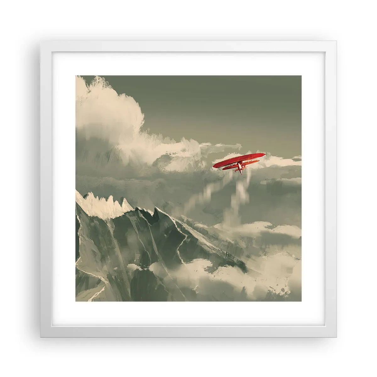 Plakat w białej ramie - Nieustraszony pionier - 40x40 cm