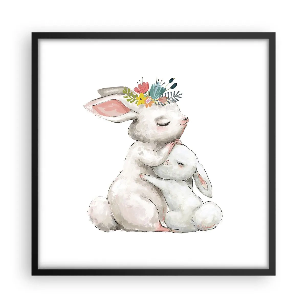 Plakat w czarnej ramie - Nie ma jak u mamy - 50x50 cm