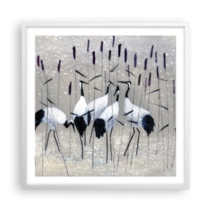 Plakat w białej ramie - Wśród swoich - 60x60 cm