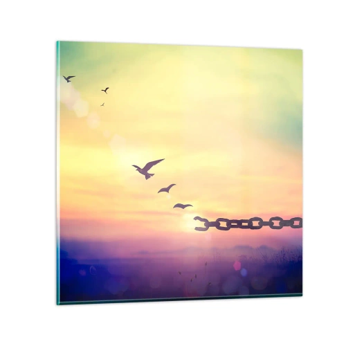 Obraz na szkle - Zwycięstwo wolności - 70x70 cm