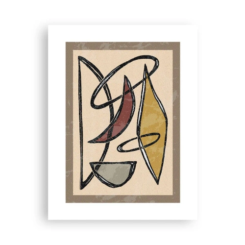 Plakat - Kompozycja – łuki i owale - 30x40 cm