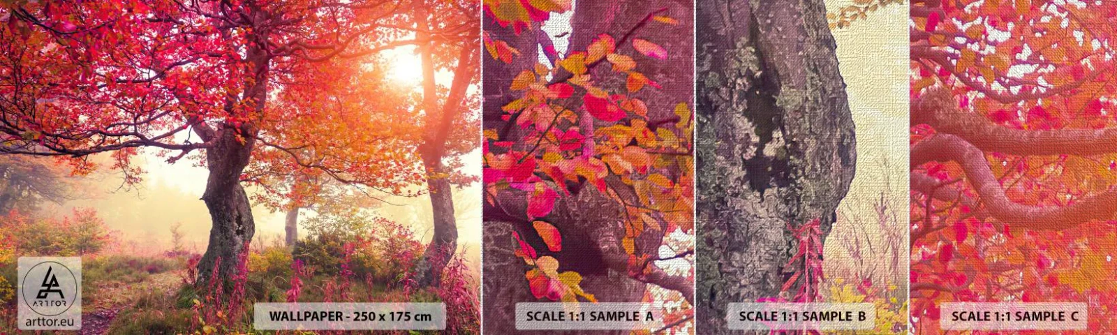 Fototapeta Próbka Premium Canvas - Szał rozkwitu - Krajobraz, Park, Kwiaty - 100x30 cm