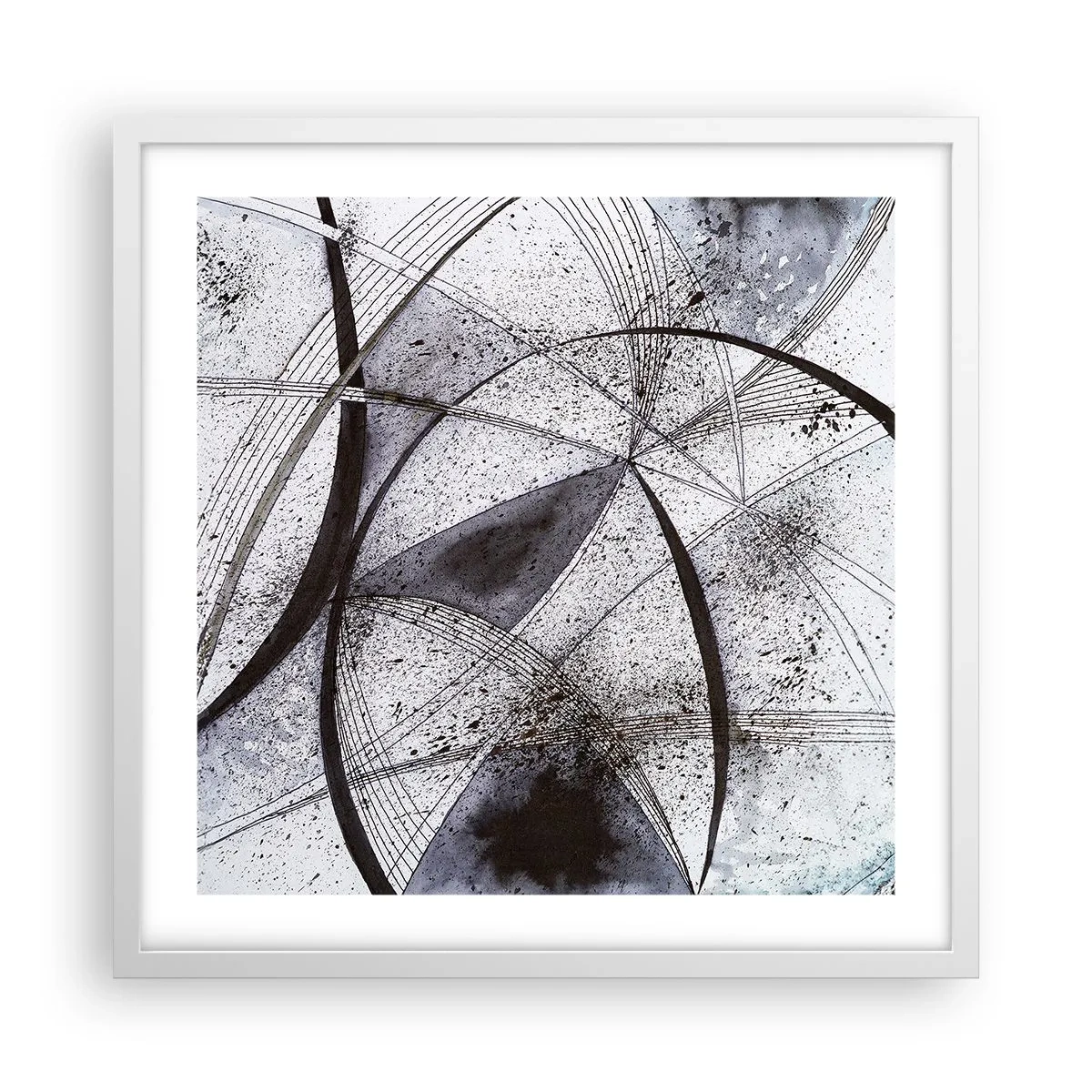 Plakat w białej ramie - Futurystyczna fantazja - 50x50 cm