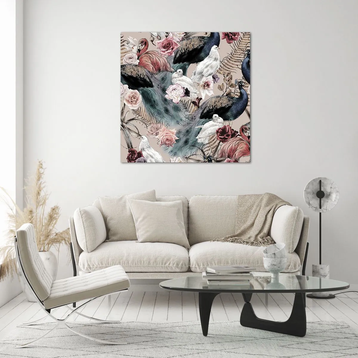 Obraz na szkle - W pałacowym ogrodzie - 40x40 cm