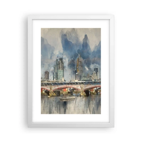 Plakat w białej ramie - Londyn w całej okazałości - 30x40 cm