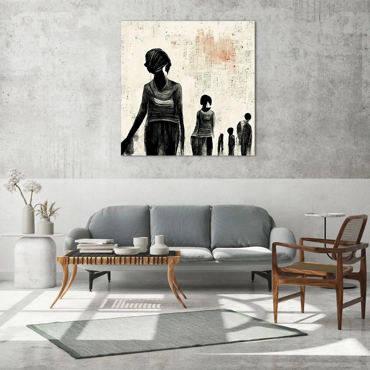 Obraz na szkle - Przeciw samotności - 50x50 cm