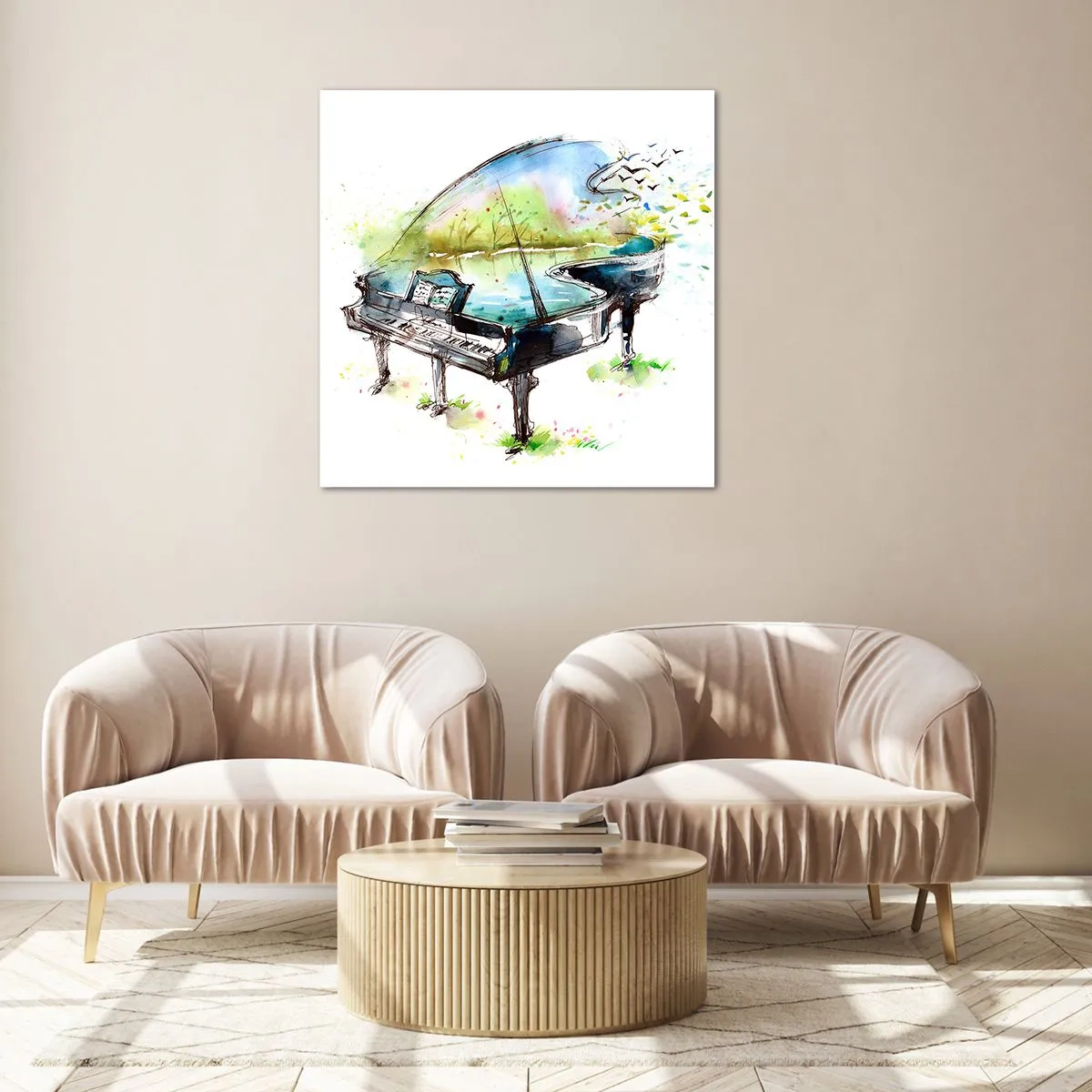 Obraz na szkle - Zaklęte w muzyce - 70x70 cm