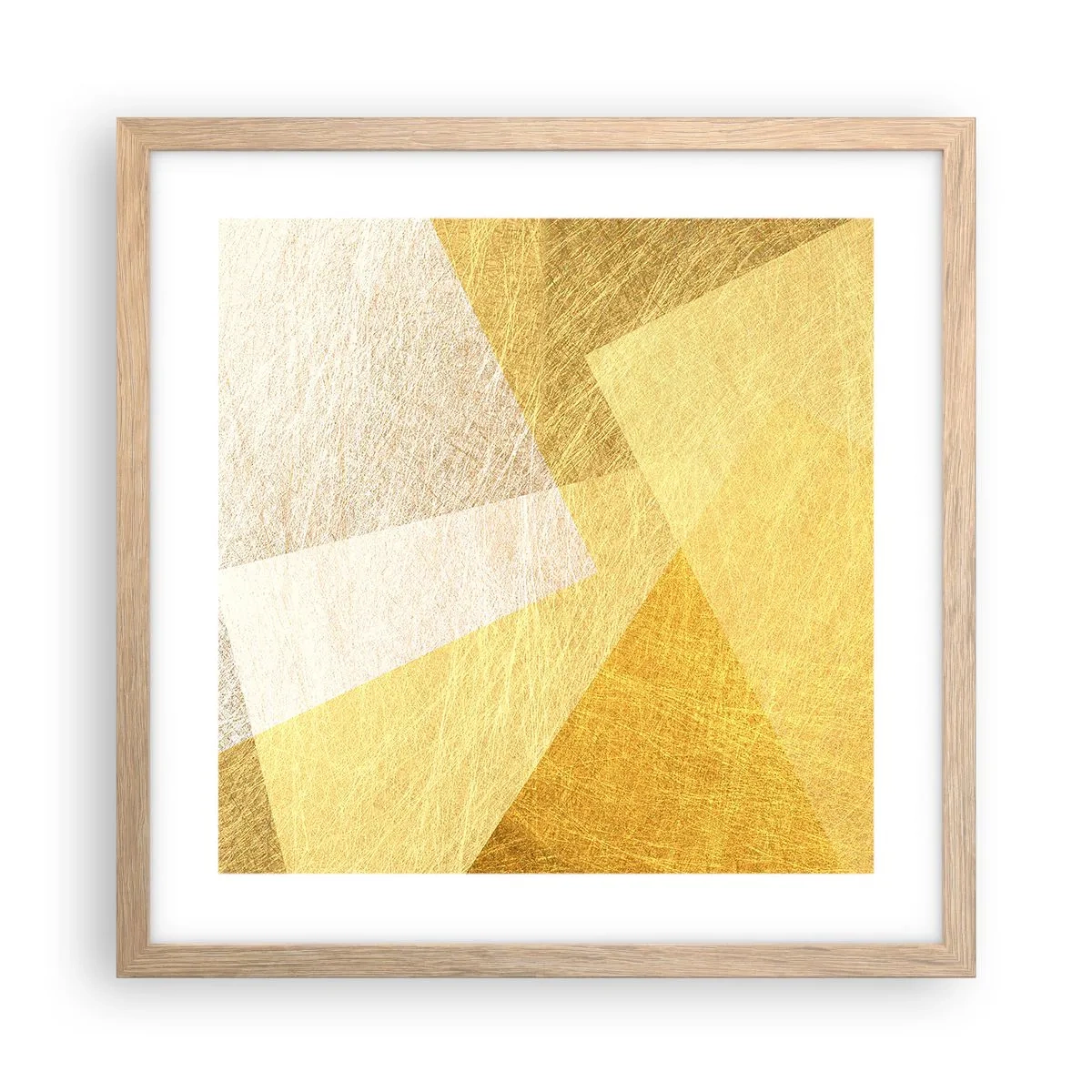 Plakat w ramie jasny dąb - Pogoda geometrii - 40x40 cm