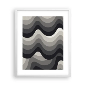 Plakat w białej ramie - Fala za falą - 40x50 cm