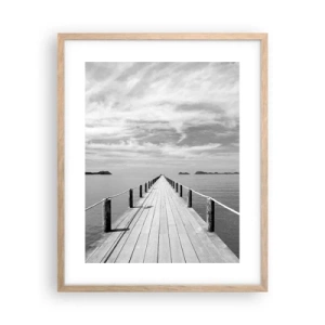 Plakat w ramie jasny dąb - A może podróż… - 40x50 cm