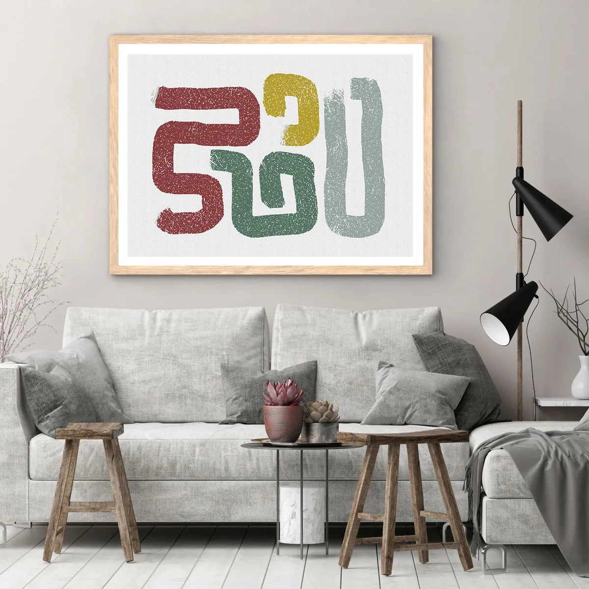 Plakat w ramie jasny dąb - W nieznanym języku - 70x50 cm