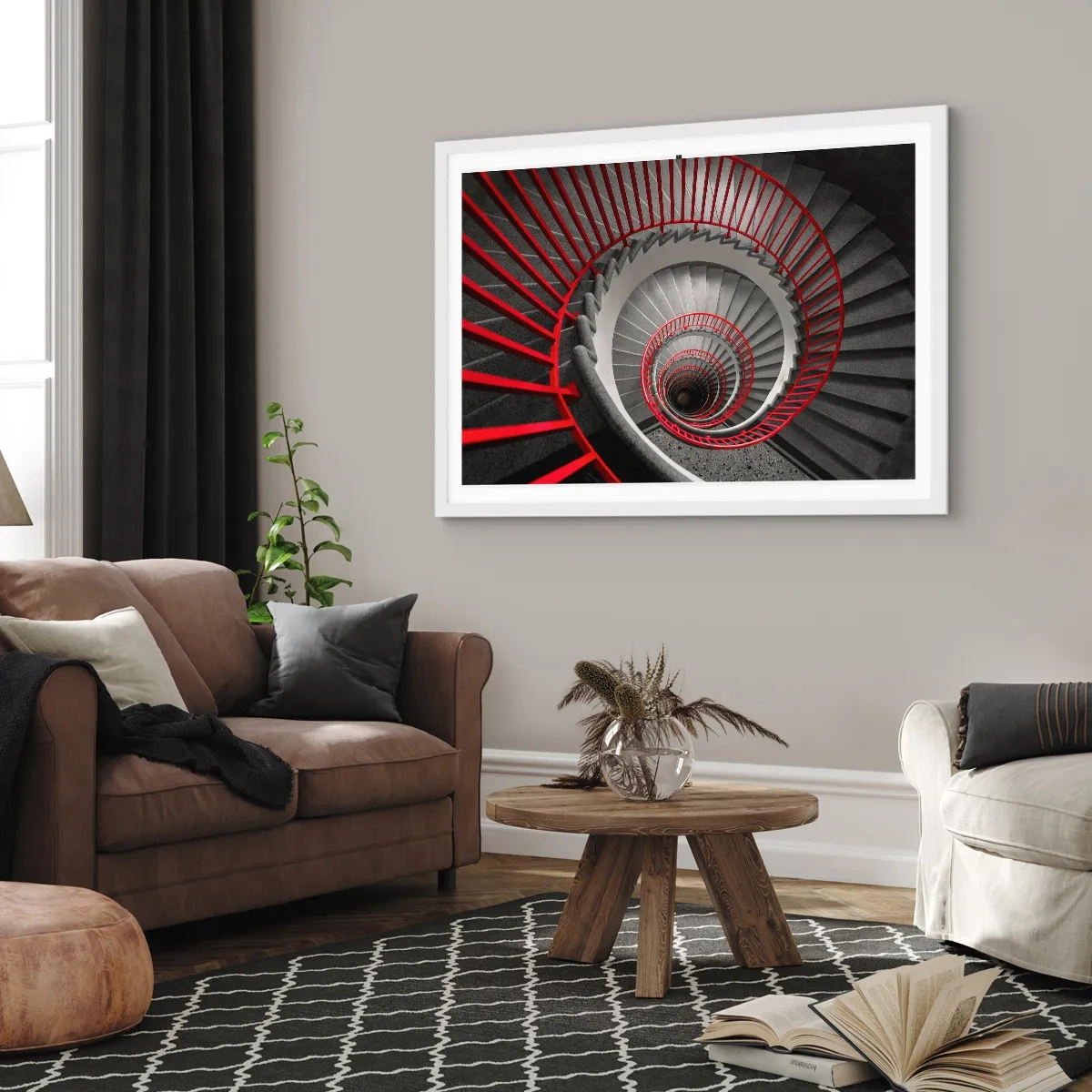 Plakat w białej ramie - Zabawy architektury - 91x61 cm