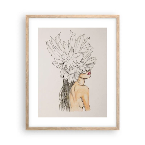 Plakat w ramie jasny dąb - Piękność ukoronowana - 40x50 cm