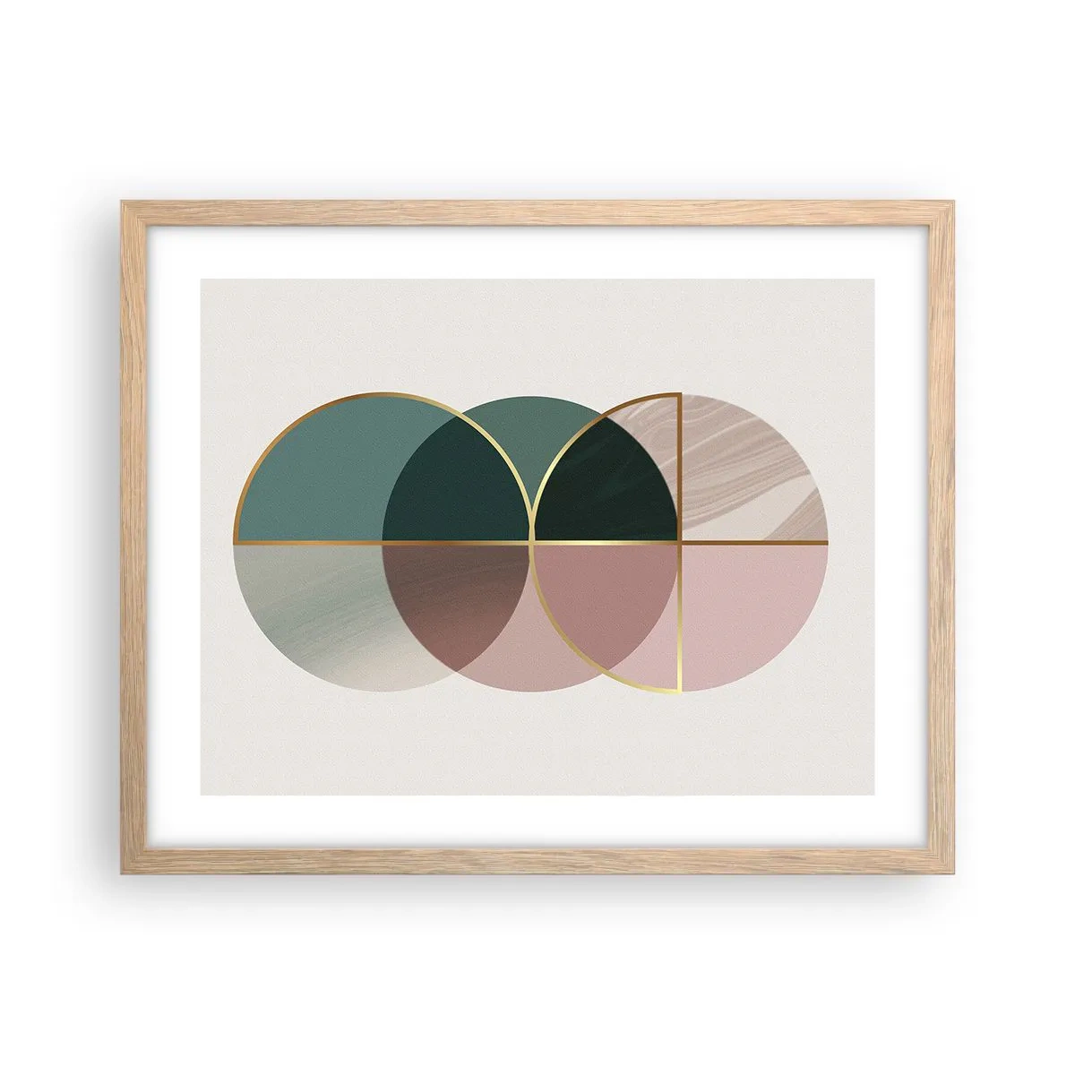 Plakat w ramie jasny dąb - Koło za kołem… - 50x40 cm